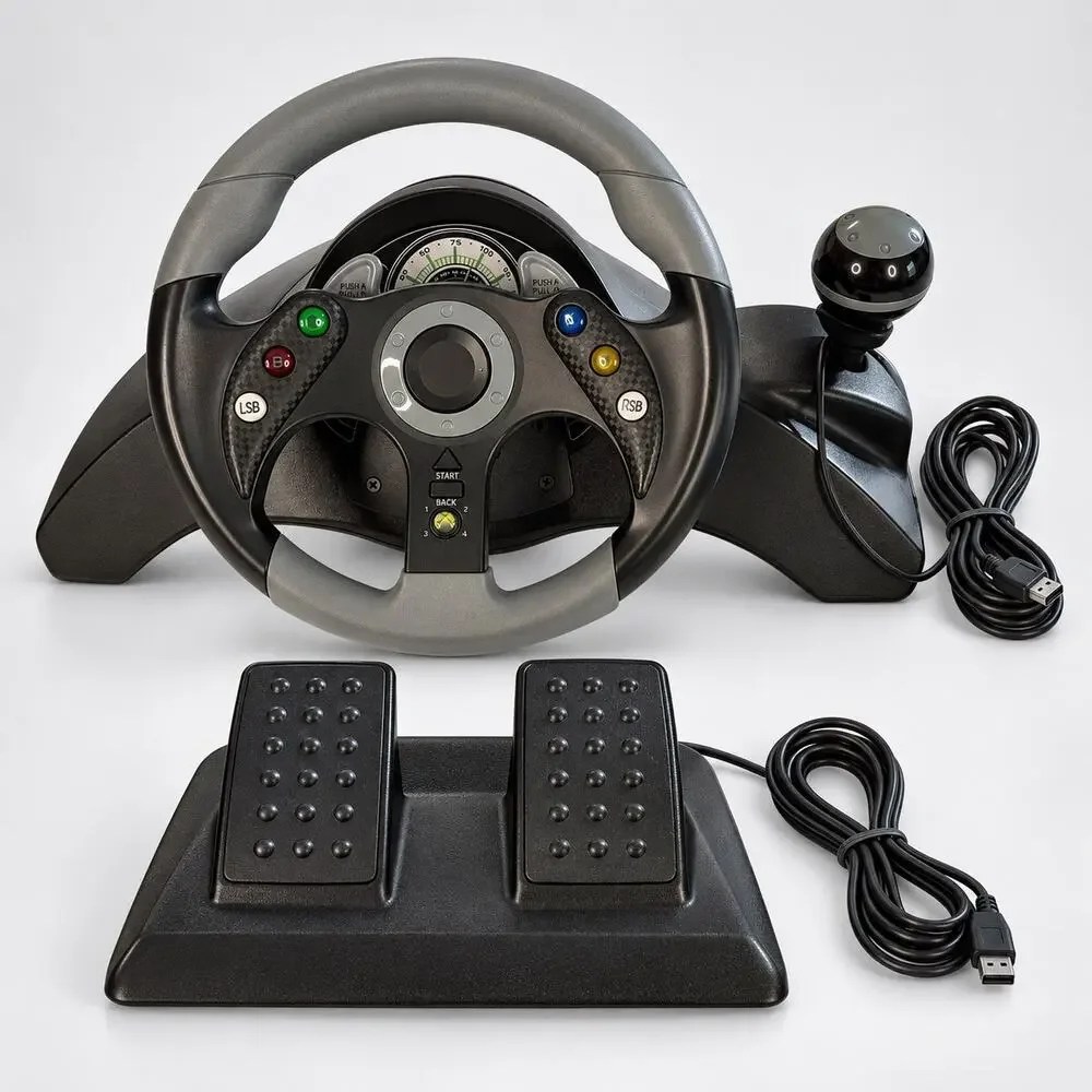 Joytech Nitro Racing Wheel Pedals Shifter for Xbox 360 Complete